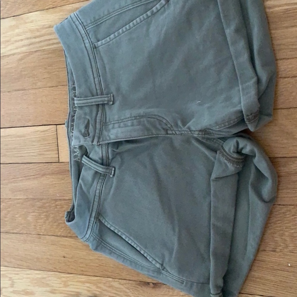 army green shorts